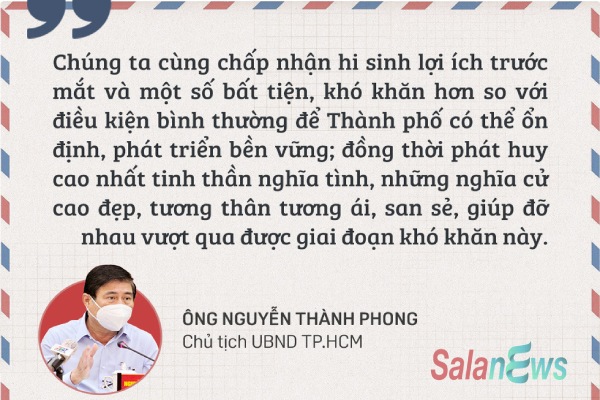 Chủ tịch Nguyễn Thành Phong gửi thư đến người dân TP.HCM: 8 giải pháp hiệu quả để chống dịch