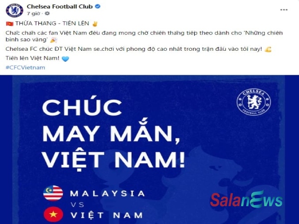 Việt Nam đấu Malaysia, Chelsea có lời nhắn gửi