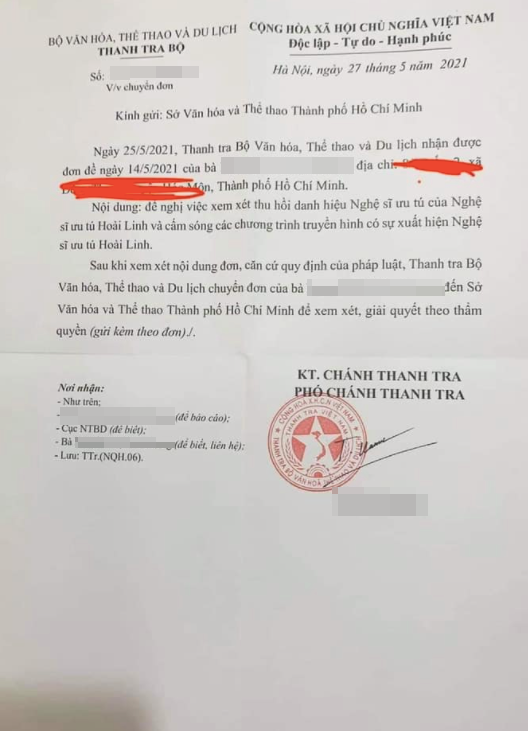 Bộ VH,TT&DL: "Không tuỳ tiện thu hồi danh hiệu NSƯT của Hoài Linh"
