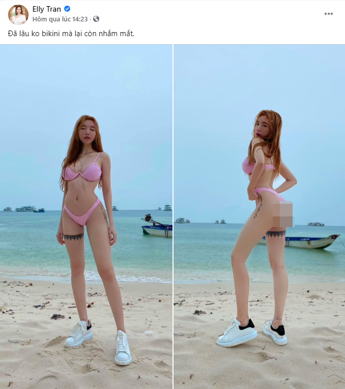 Diện bikini 'bé tí tẹo', Elly Trần khoe vòng 3 nóng rực hơn cái nắng mùa hè 1
