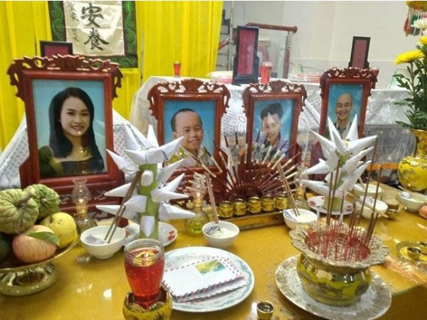 Đẫm nước mắt tang lễ gia đình có 4 người t.ử v.o.n.g trong vụ cháy ở Quảng Ngãi